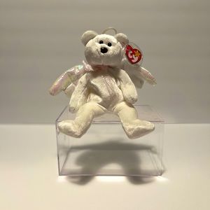 1998 Halo the Bear Ty Beanie Baby-Mint Condition - Brown Nose Error & Stamp 466